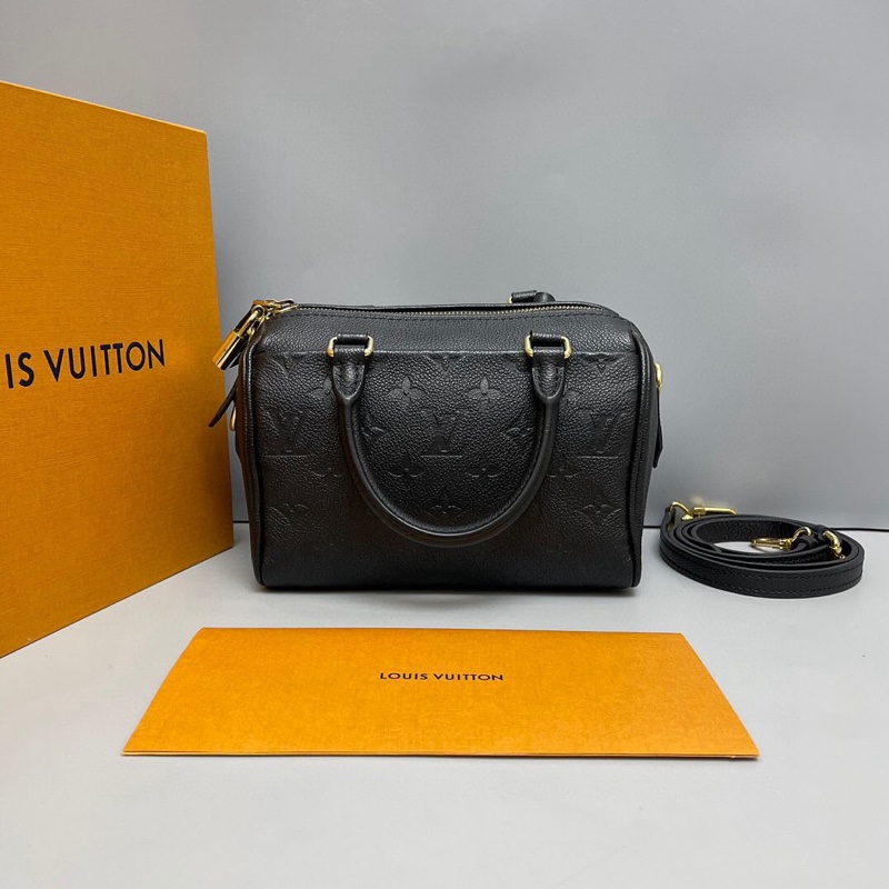 Louis Vuitton Speedy Bandouliere Monogram Empreinte 20 Black-1