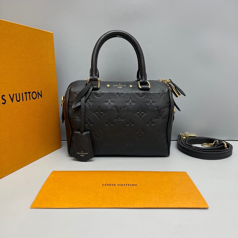 Louis Vuitton Speedy Bandouliere Monogram Empreinte 20 Black-6