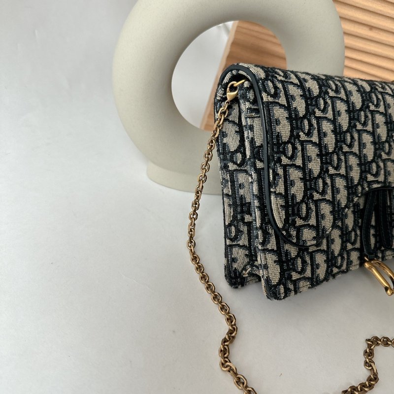 Dior Saddle Oblique 緹花WOC 鏈包 / 手拿包-1