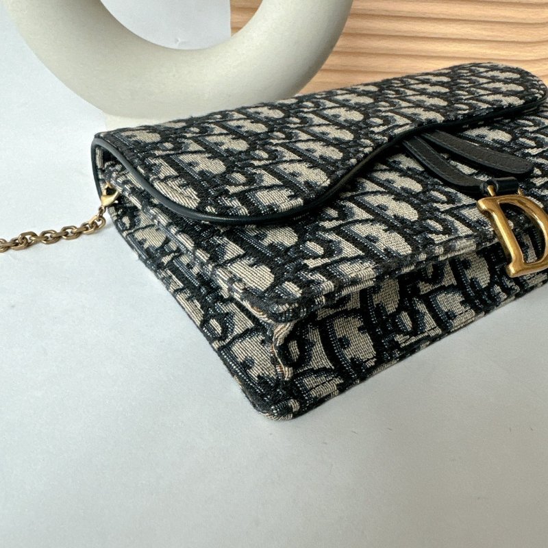 Dior Saddle Oblique 緹花WOC 鏈包 / 手拿包-3