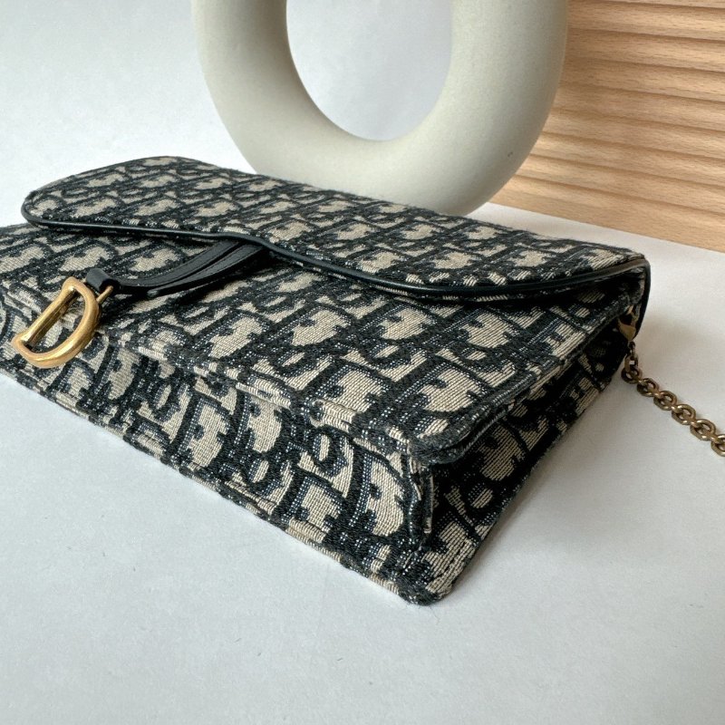 Dior Saddle Oblique 緹花WOC 鏈包 / 手拿包-4