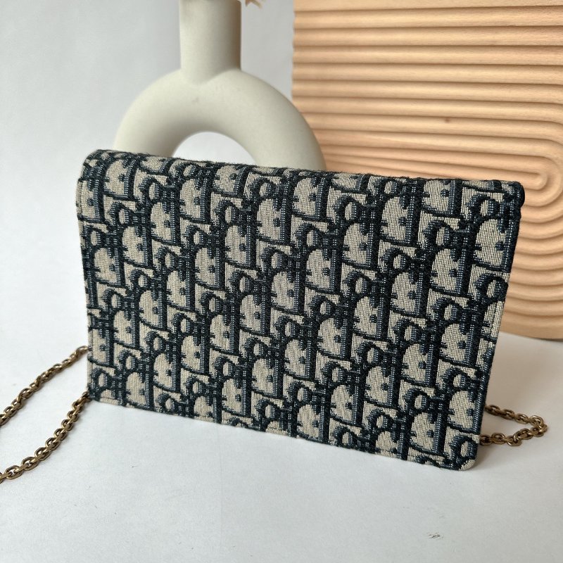 Dior Saddle Oblique 緹花WOC 鏈包 / 手拿包-6