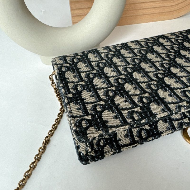 Dior Saddle Oblique 緹花WOC 鏈包 / 手拿包-8