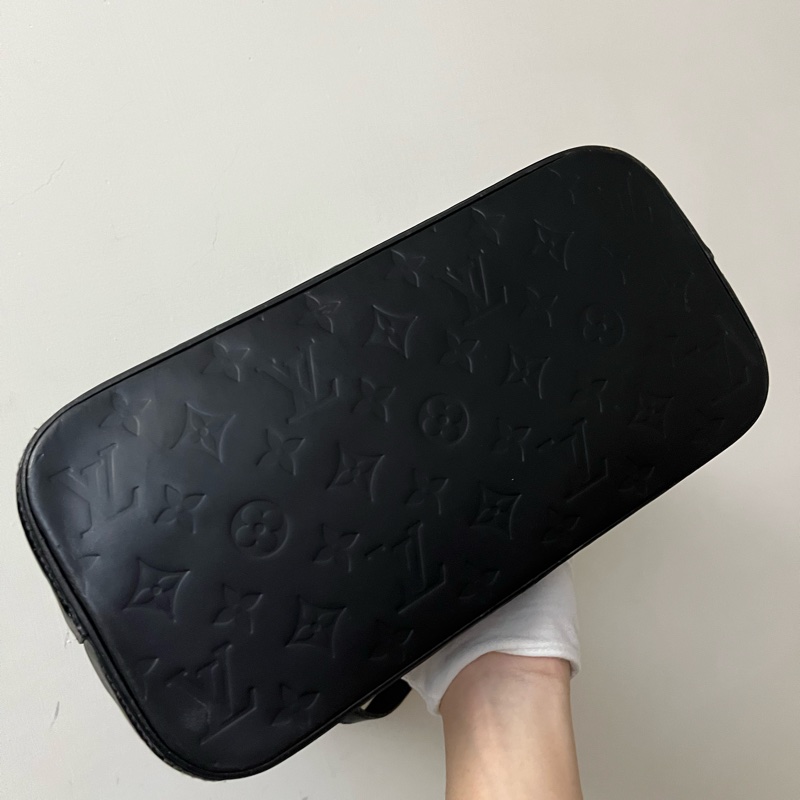 (老闆出國隨便賣)LV 經典 老花 黑 滿版LOGO壓印 五金發亮 手提包 手拿包 LV包-4