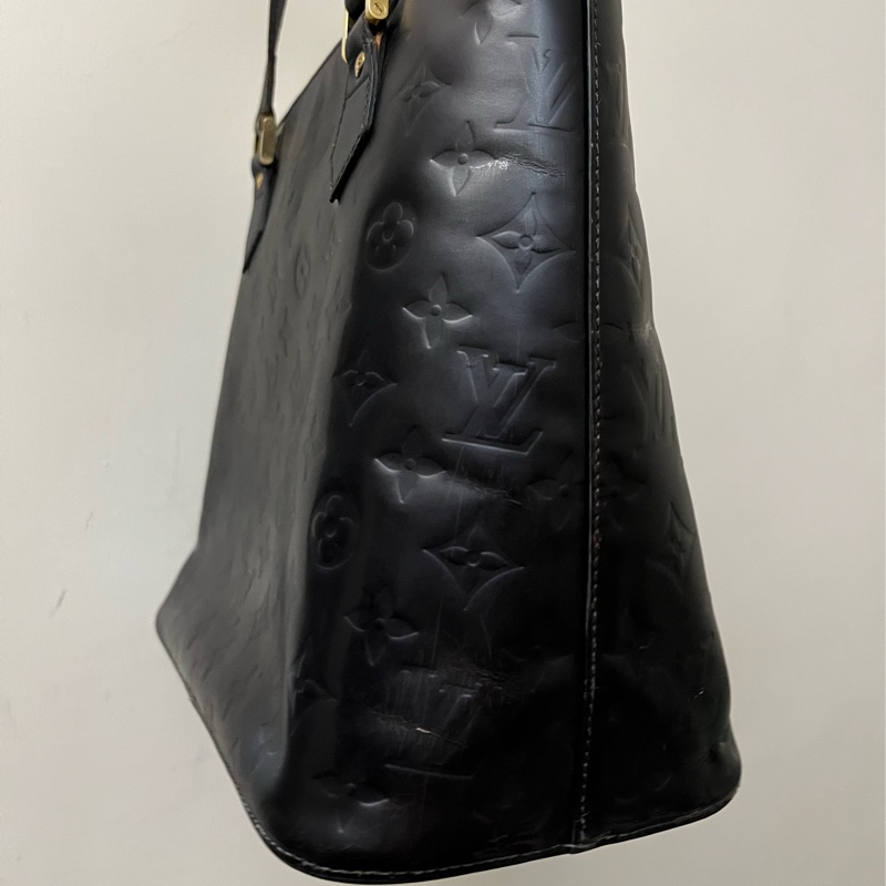 (老闆出國隨便賣)LV 經典 老花 黑 滿版LOGO壓印 五金發亮 手提包 手拿包 LV包-11