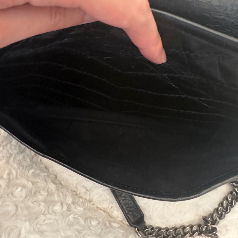 YSL Niki 黑銀 中號 medium-18