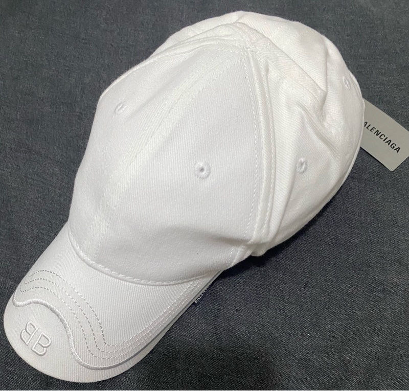 Balenciaga BB mode cap 巴黎世家白色刺繡棒球帽L size 58cm｜PopChill