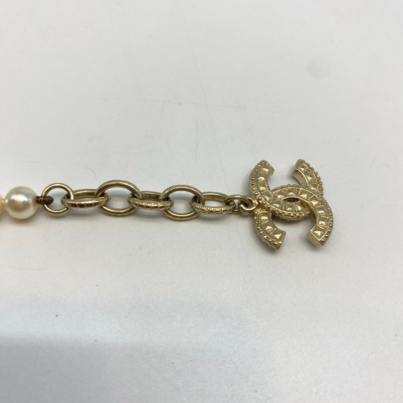 CHAENL 香奈兒 大小珍珠 墜吊 雙C水鑽 手鍊-2