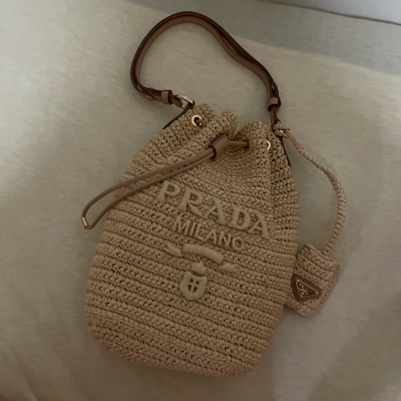 Prada 編織束口水桶包-4