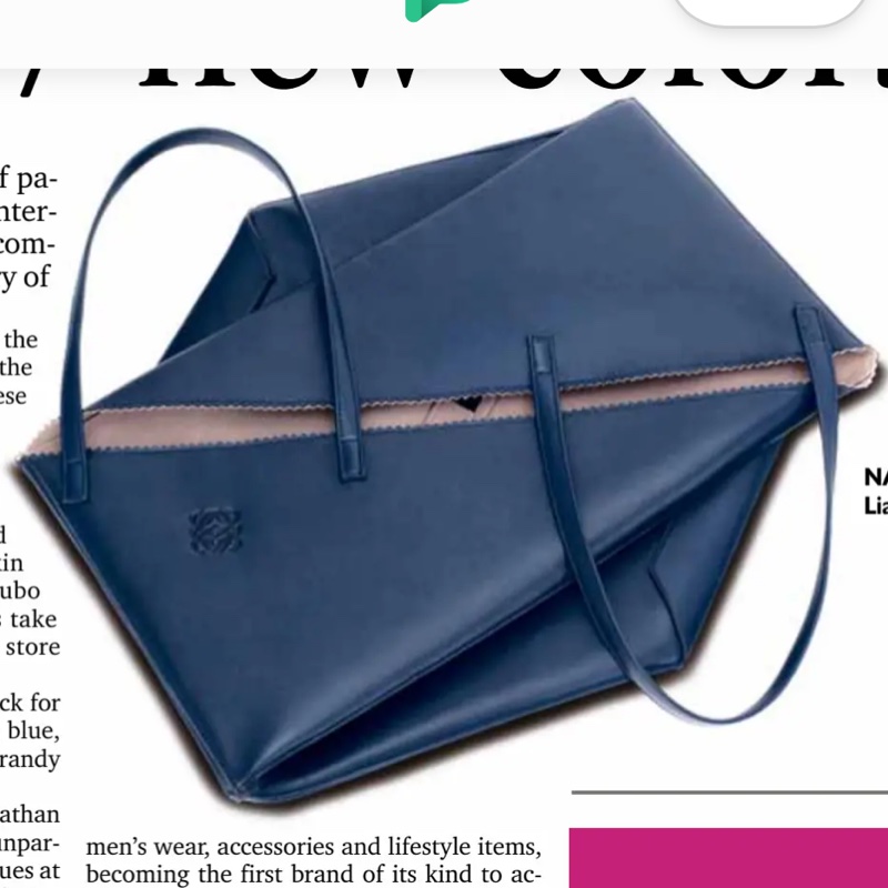 💙Loewe Origami  Lia Bag💙真皮 摺紙包 手提包 肩背包💙深藍色💙全新未使用💕💕-1