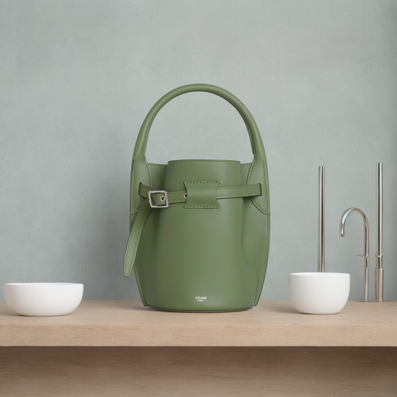 CELINE nano bucket 墨綠色水桶包-0
