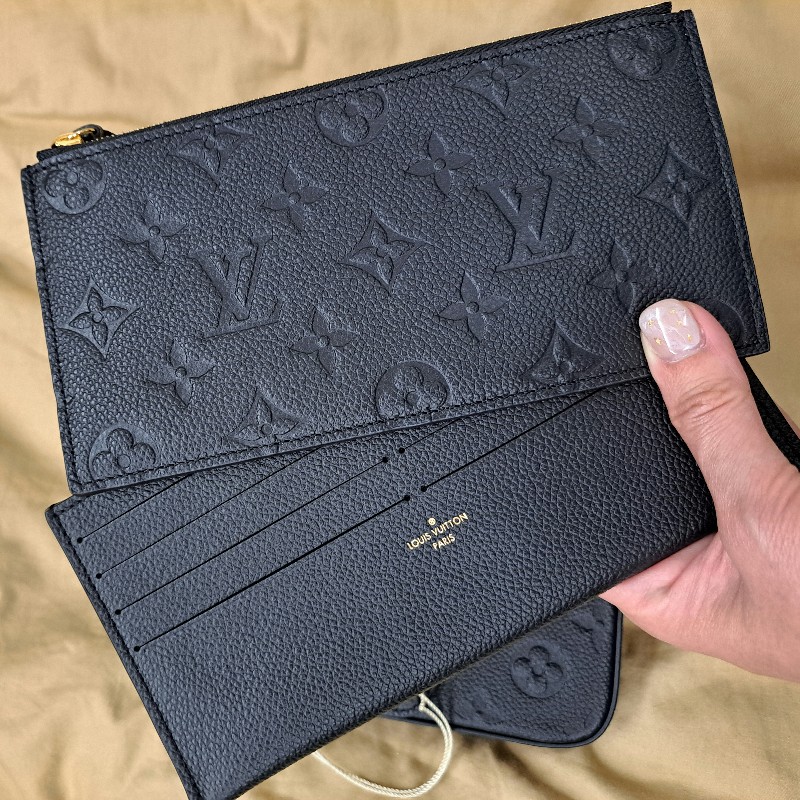 ♥️全新LV三合一 WOC黑色金鍊真皮壓花♥️一包多用超高CP值-3