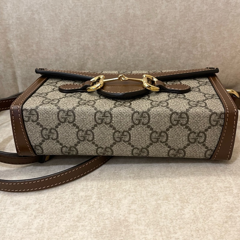 Gucci 1955 mini 馬銜扣盒子包/橫版手機包-9