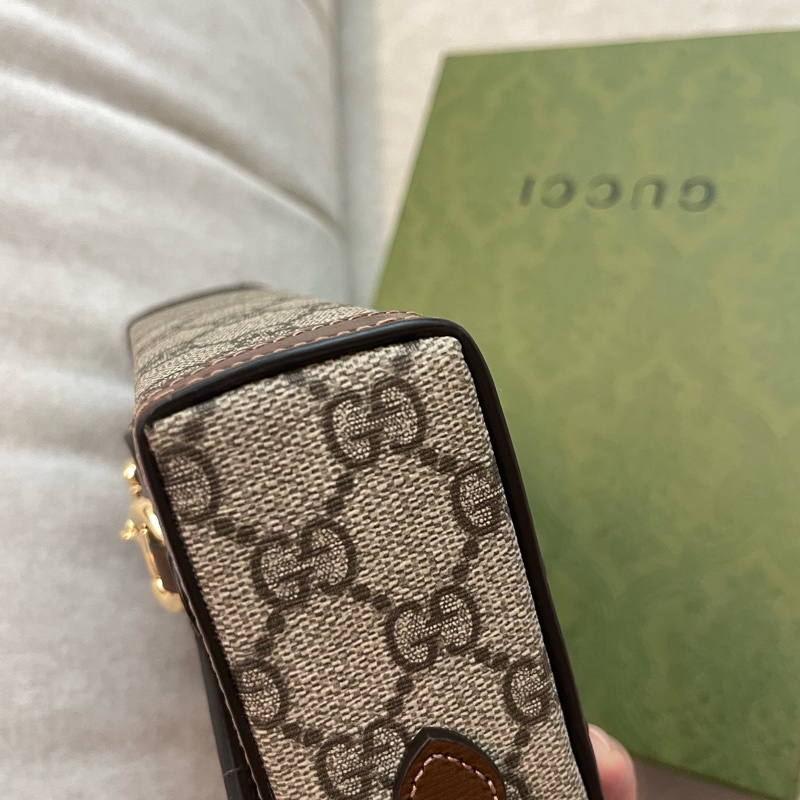 Gucci 1955 mini 馬銜扣盒子包/橫版手機包-15