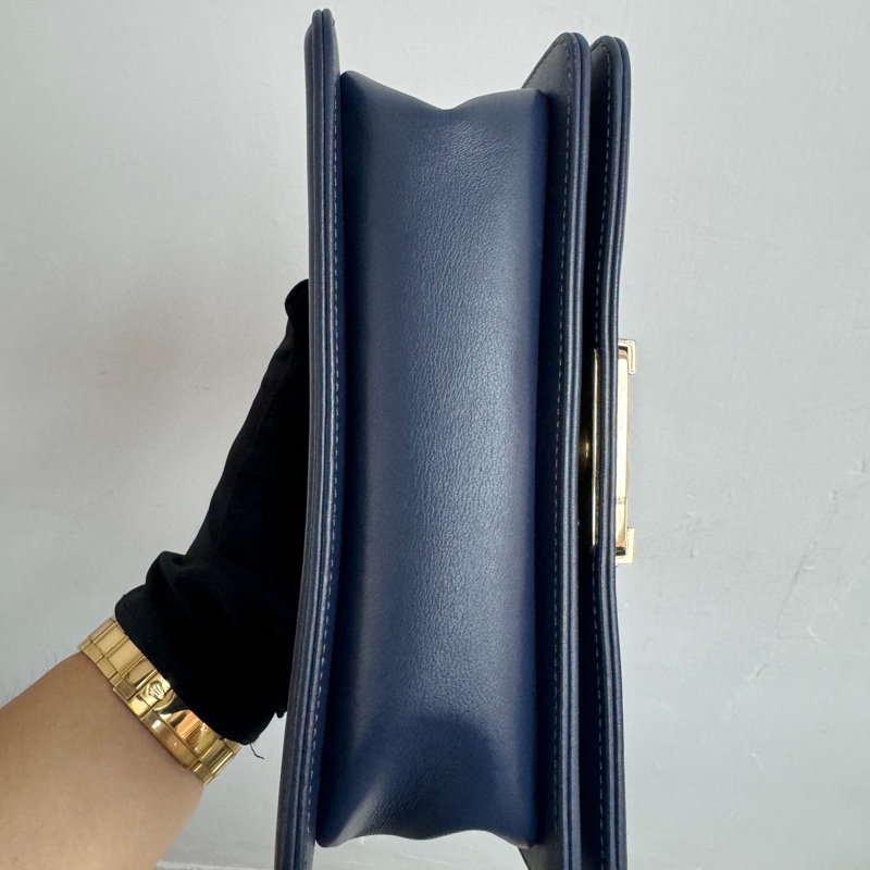 Chanel Leboy small size 藍色金扣 27開🖤-1