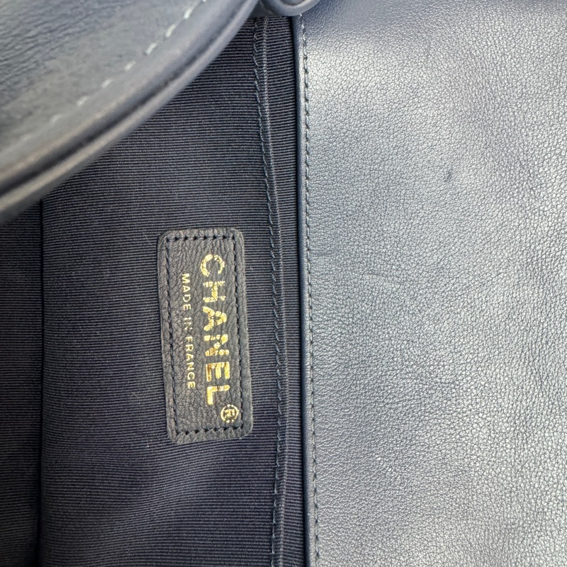 Chanel Leboy small size 藍色金扣 27開🖤-6