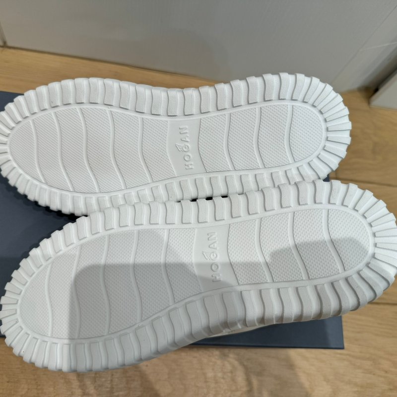 HOGAN 厚底運動鞋 H-Stripes 白、咖啡 昆凌同款 38號 *全新*-2