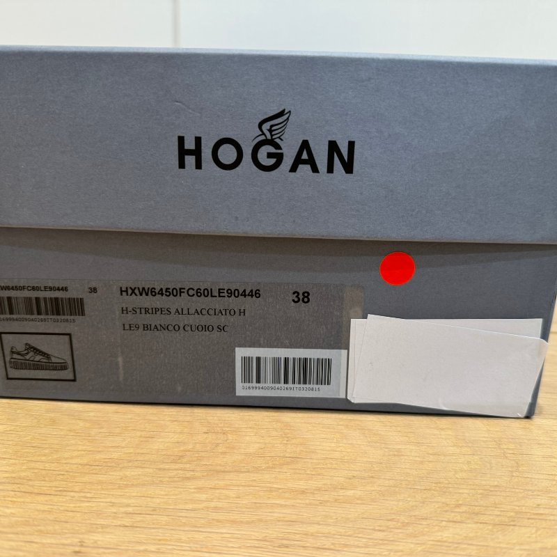 HOGAN 厚底運動鞋 H-Stripes 白、咖啡 昆凌同款 38號 *全新*-3