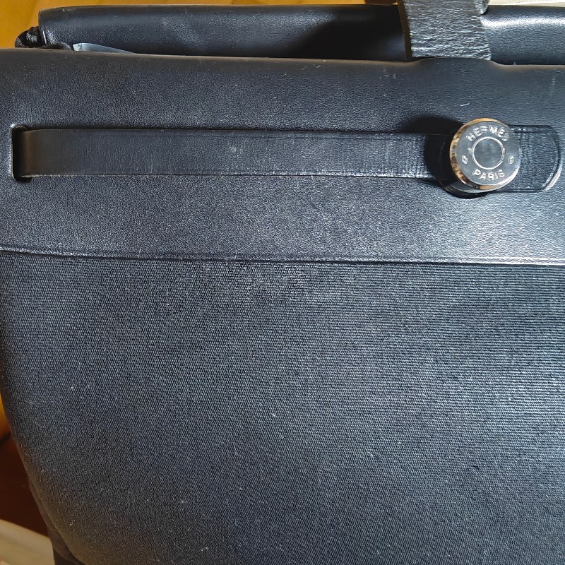 ✨馬年成為養馬人🔥Hermès Hermes herbag cabas 40 vintage bag 愛馬仕 黑色 大托特包 帆布包 手袋 側揹包 手提包 媽媽包 上班族 電腦包 筆電包 公事包-46
