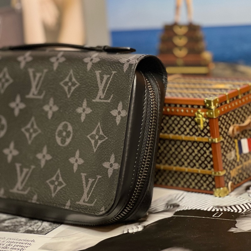 LV Zippy XL 經典黑花手拿包長夾 M61698 《台灣購證》-2