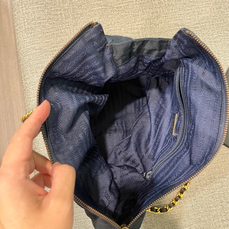 《保留中》Prada尼龍降落傘包《中號/靛藍色/寶藍色/深藍色》-6