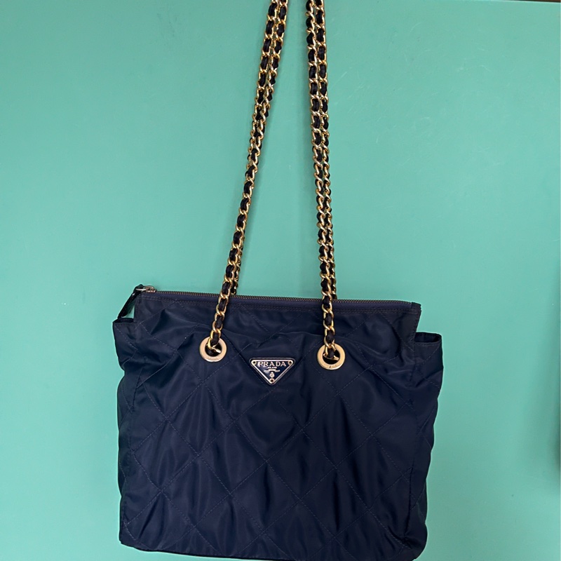 《保留中》Prada尼龍降落傘包《中號/靛藍色/寶藍色/深藍色》-1