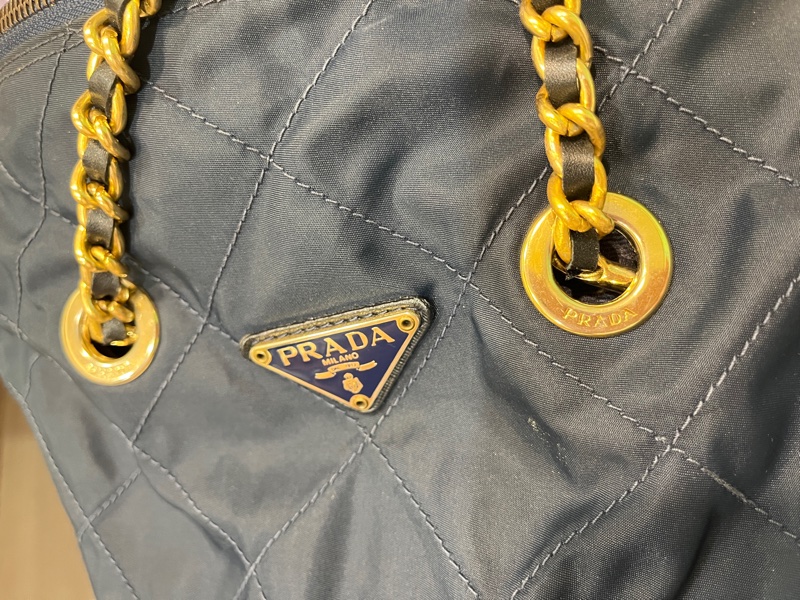 《保留中》Prada尼龍降落傘包《中號/靛藍色/寶藍色/深藍色》-4