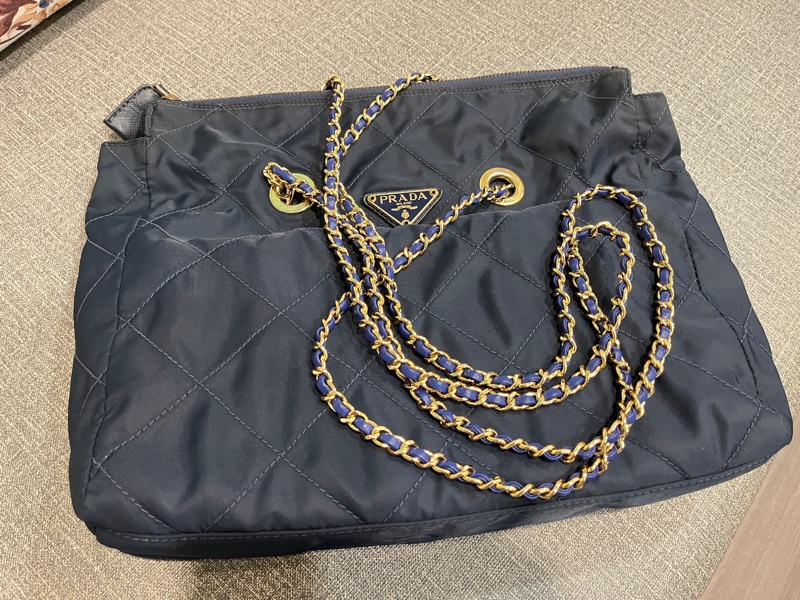 《保留中》Prada尼龍降落傘包《中號/靛藍色/寶藍色/深藍色》-10