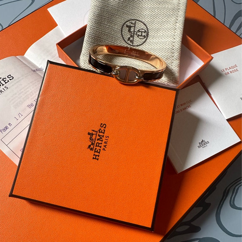 Hermes mini clic chaine d’ancre bracelet 手鐲 全新連單連盒-3