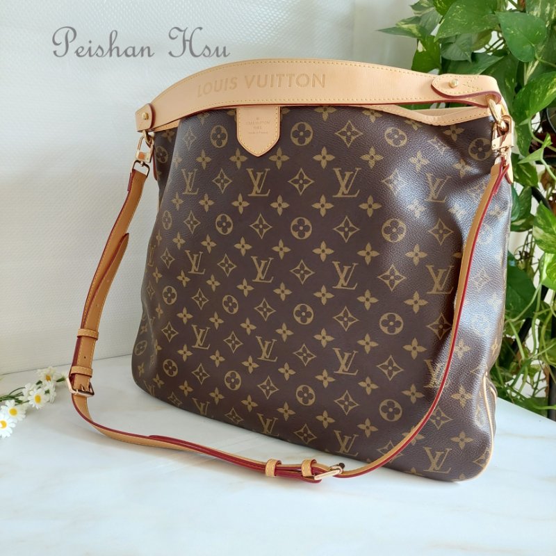 LV Delightful ( MM /中)🌈實品拍照🌈 M40353 肩背包~二手整體約9.5成新-3