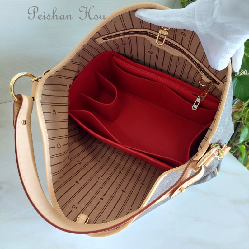 LV Delightful ( MM /中)🌈實品拍照🌈 M40353 肩背包~二手整體約9.5成新-4