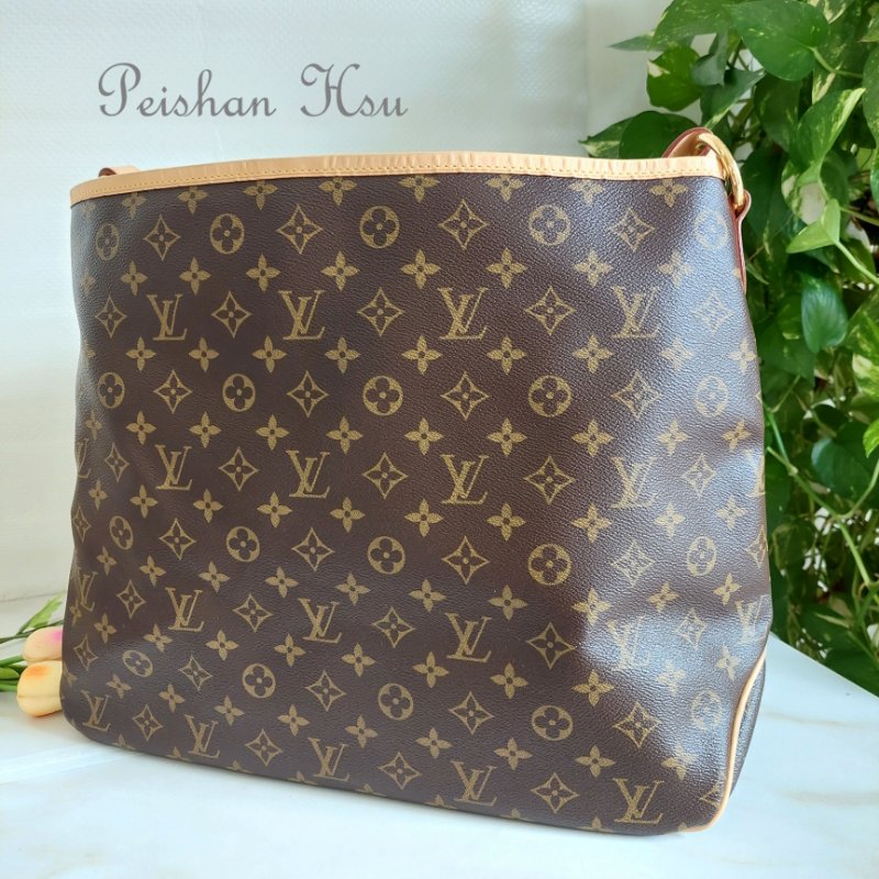 LV Delightful ( MM /中)🌈實品拍照🌈 M40353 肩背包~二手整體約9.5成新-29