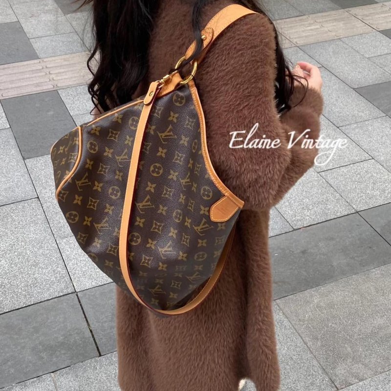 LV Delightful ( MM /中)🌈實品拍照🌈 M40353 肩背包~二手整體約9.5成新-58