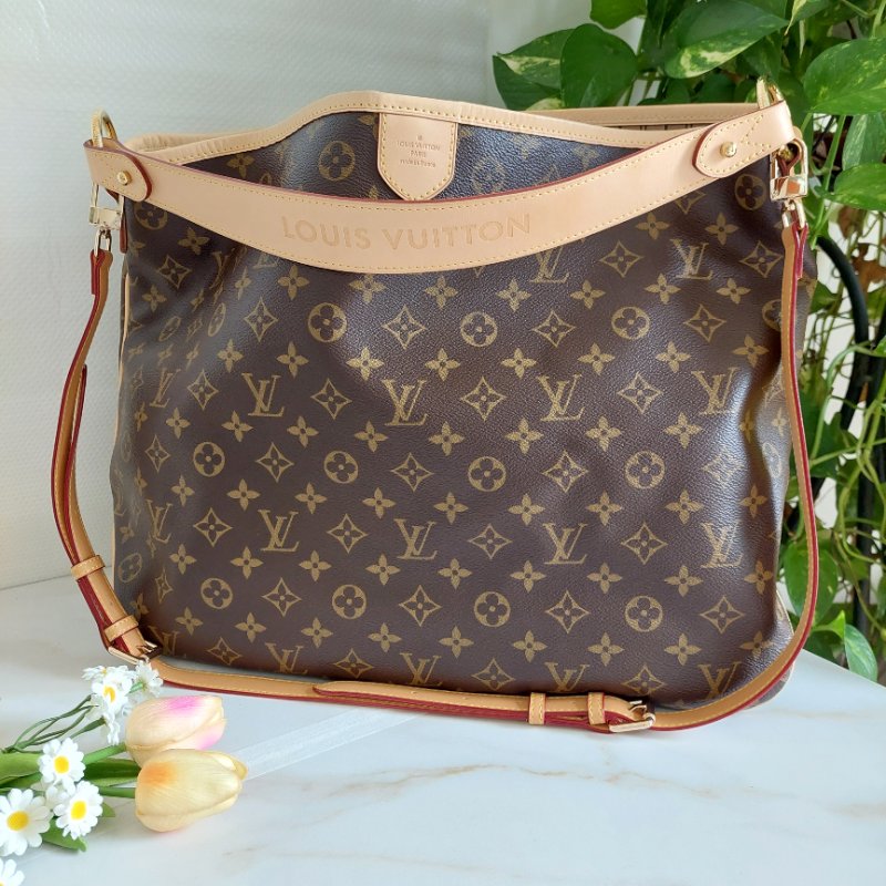 LV Delightful ( MM /中)🌈實品拍照🌈 M40353 肩背包~二手整體約9.5成新-59