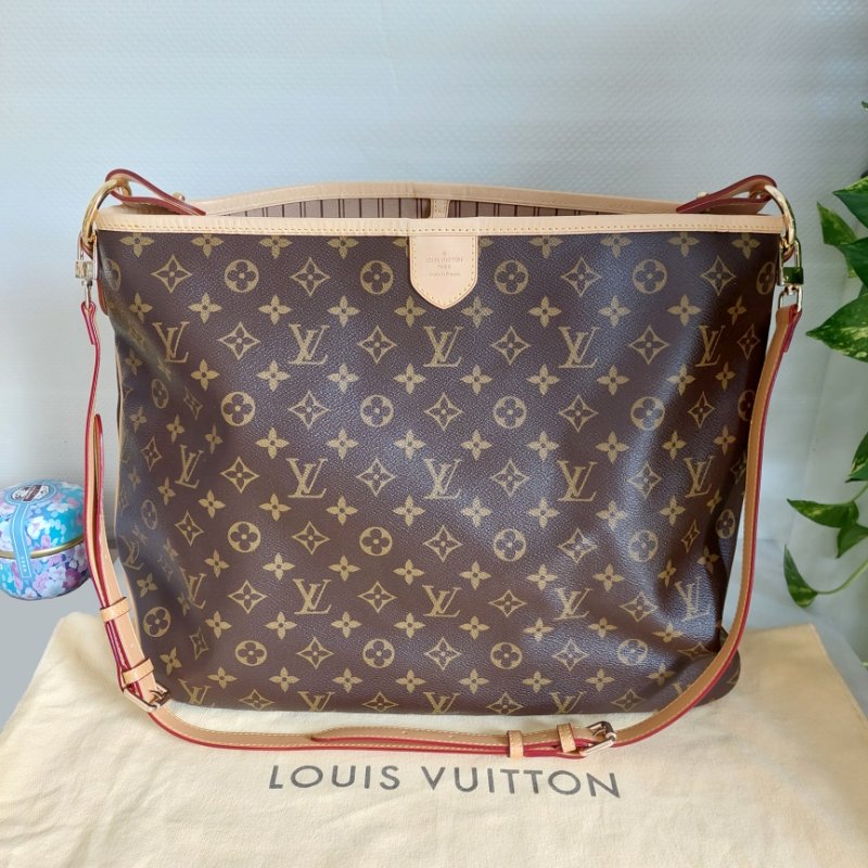 LV Delightful ( MM /中)🌈實品拍照🌈 M40353 肩背包~二手整體約9.5成新-76