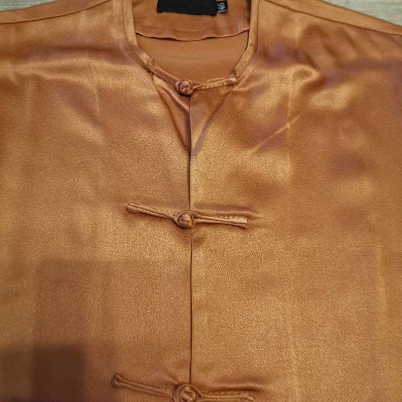 台灣設計師品牌 SHIATZY CHEN 夏姿 橘色素面圓領長袖中式外套-男-1