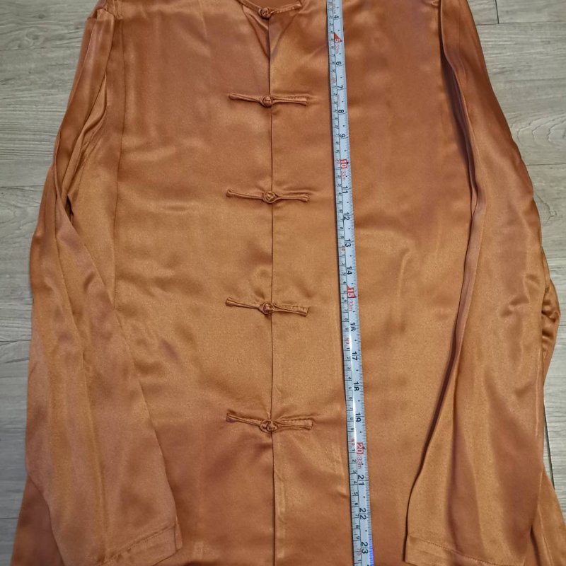 台灣設計師品牌 SHIATZY CHEN 夏姿 橘色素面圓領長袖中式外套-男-2