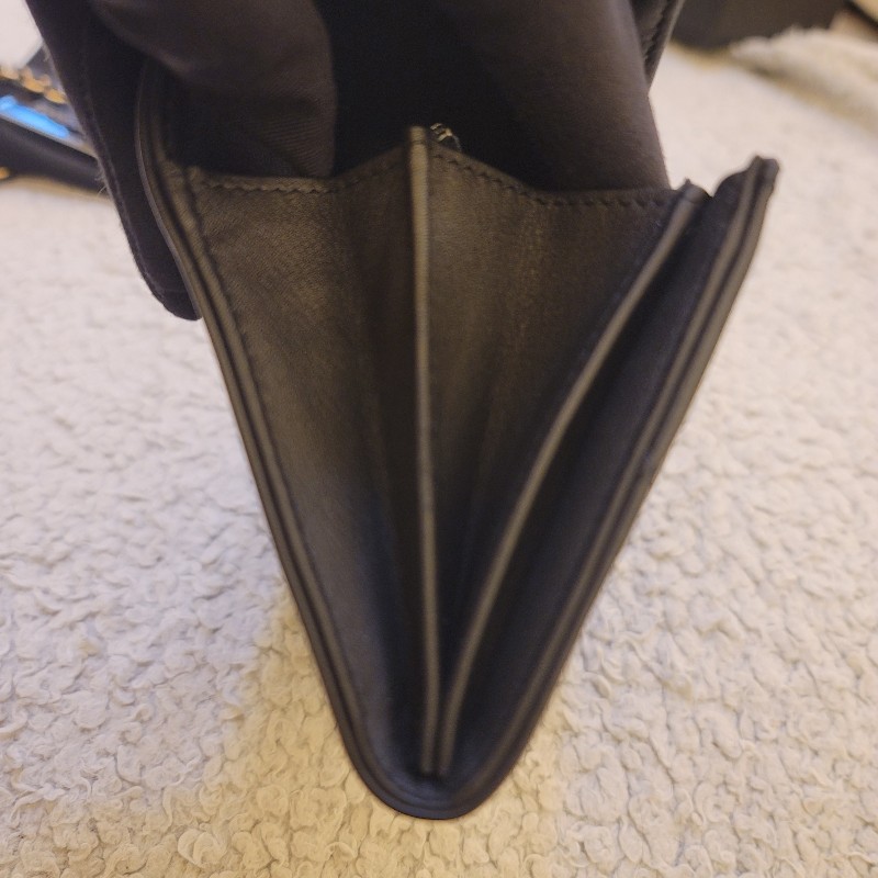 ♥520優惠♥Chanel 香奈兒 Boy系列 黑金長夾-12