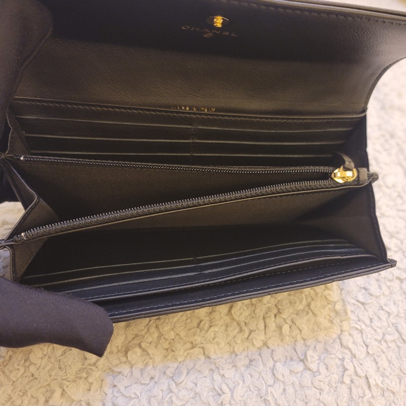 ♥520優惠♥Chanel 香奈兒 Boy系列 黑金長夾-18