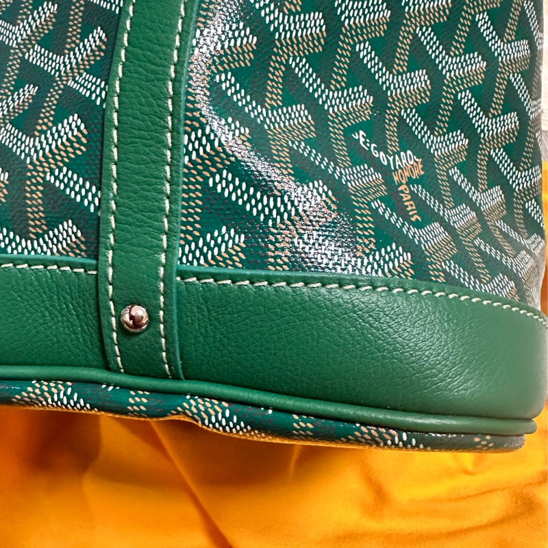 Goyard petit Flot 水桶包 綠色-7