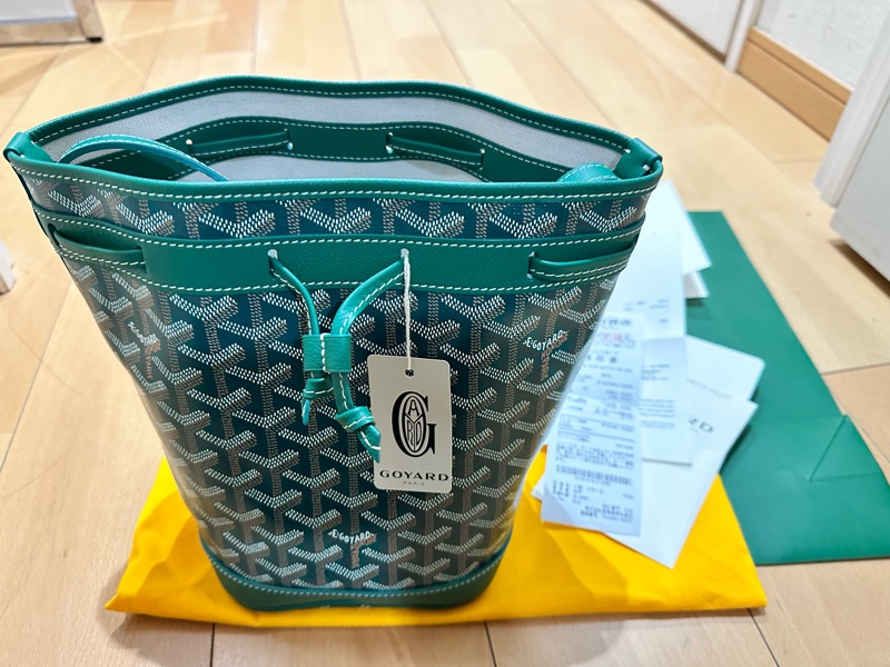 Goyard petit Flot 水桶包 綠色-8