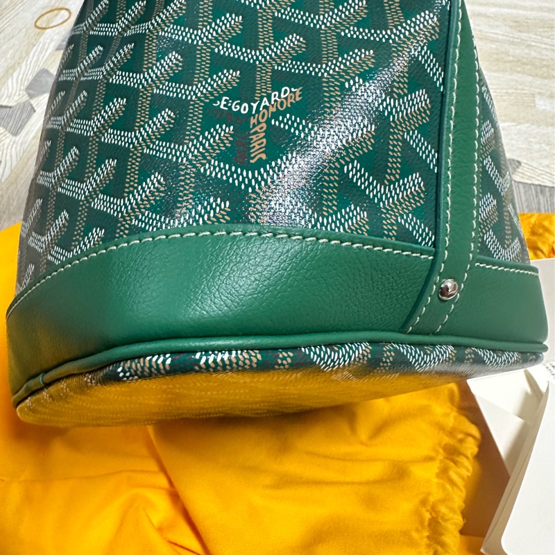 Goyard petit Flot 水桶包 綠色-12