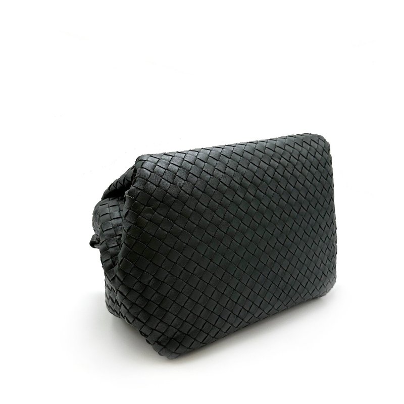 【Preowned】BOTTEGA VENETA Parachute小羊皮編織包 - 墨綠-3