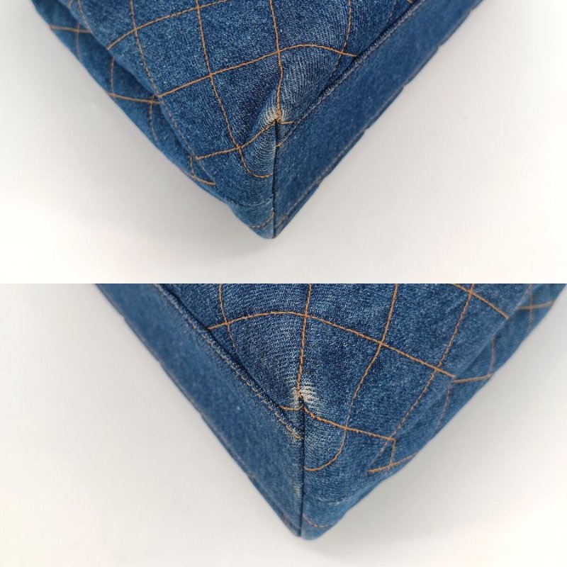 CHANEL Vintage Blue Denim kelly Handbag-3