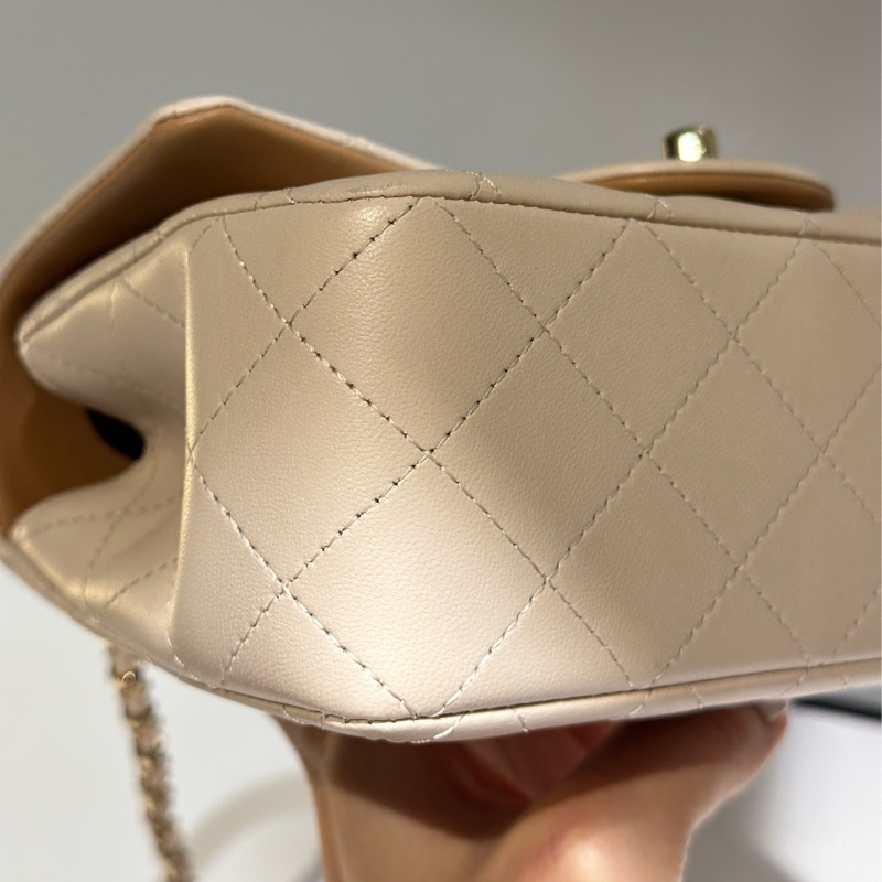 CHANEL23p cf mini handle奶茶拼色-2