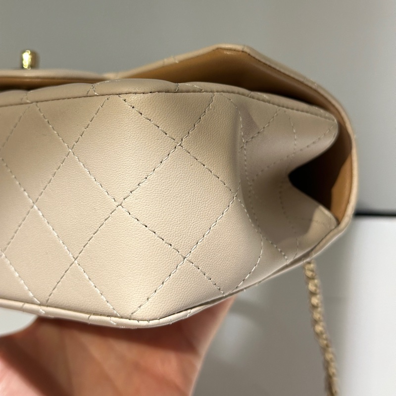 CHANEL23p cf mini handle奶茶拼色-3