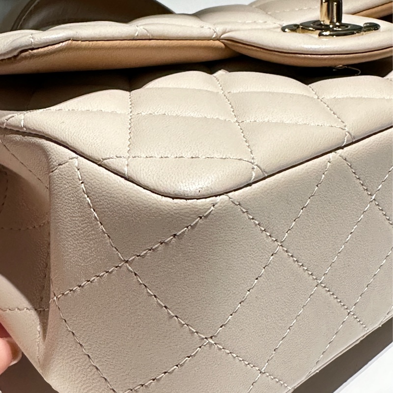 CHANEL23p cf mini handle奶茶拼色-18