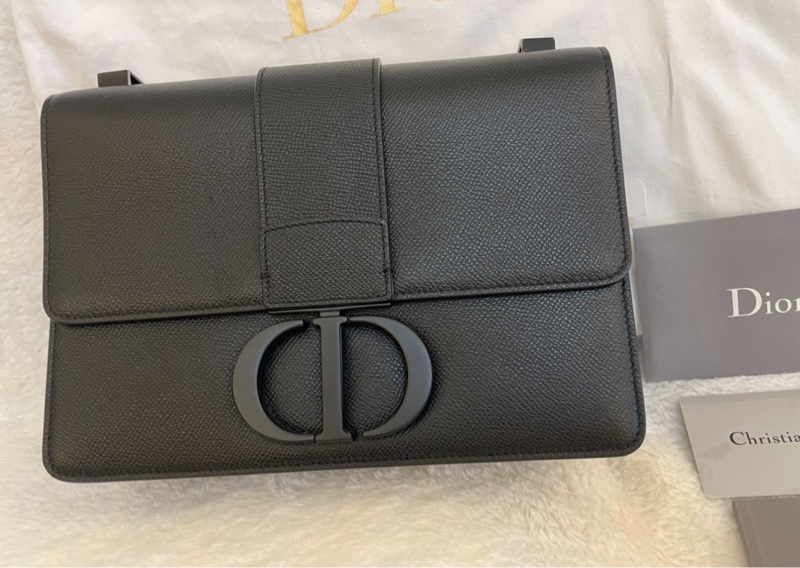 DIOR 全新 全黑 黑色磨沙釦 霧面 蒙田30 Montaigne-2