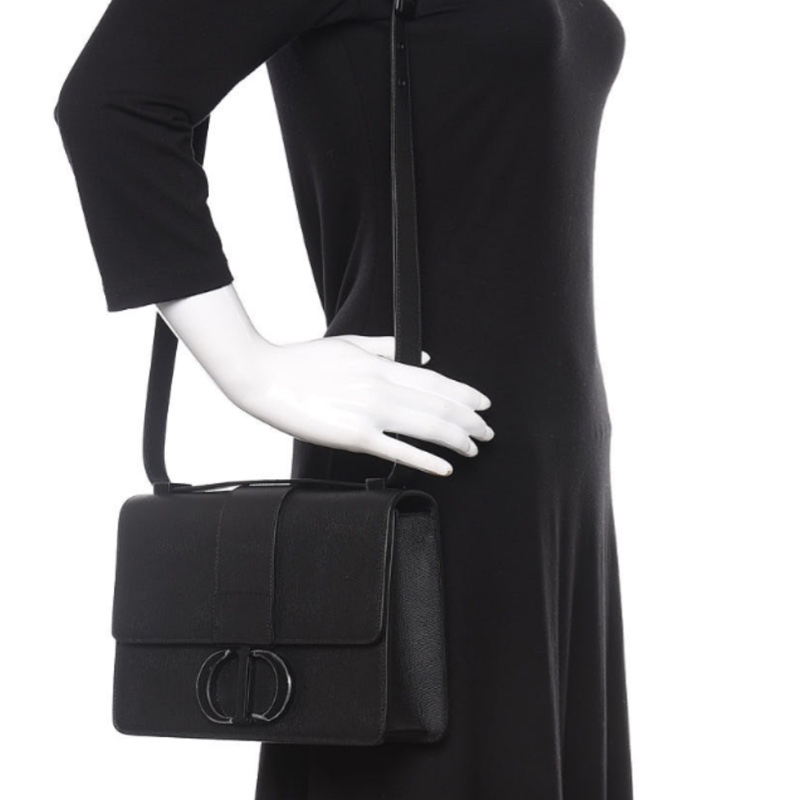 DIOR 全新 全黑 黑色磨沙釦 霧面 蒙田30 Montaigne-4