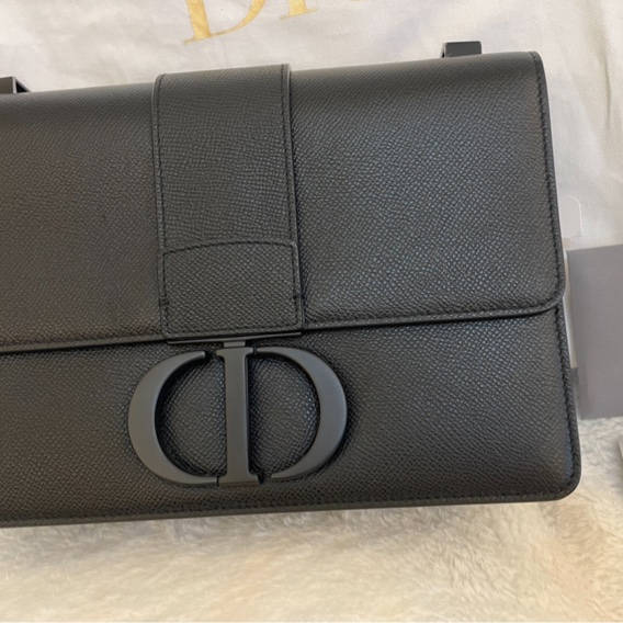 DIOR 全新 全黑 黑色磨沙釦 霧面 蒙田30 Montaigne-9